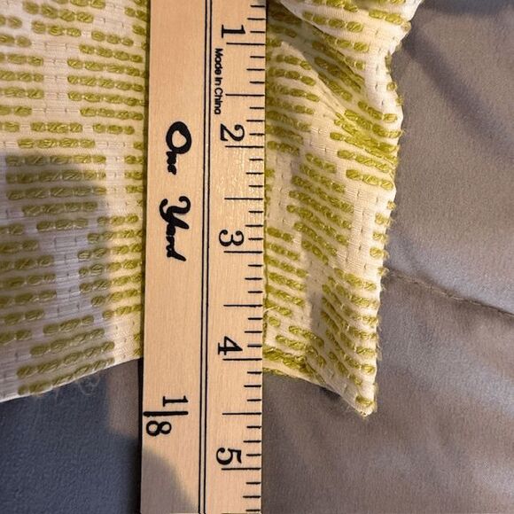 Loft Textured Embroidered Dress Shorts Trouser Shorts Green White Size 2 - Picture 9 of 11